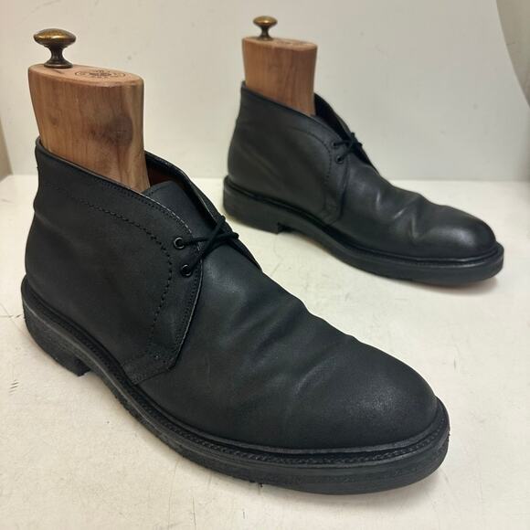 EUC Alden x J. Crew D4708 CUSTOM Black Oiled Suede Chukka Boot Made in USA 11 D main image 11